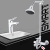 Bath Shower Set Wall Mounted Single Lever Bathroom Fittings 8 Piece’s Of 99% Brass Chrome SEI 555