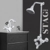 Bath Shower Set  Wall Mounted Bathroom Fittings Total 8 Piece’s Of Brass Chrome (Copy)