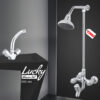 Bath Shower Set  Wall Mounted Bathroom Fittings Total 8 Piece’s Of Brass Chrome